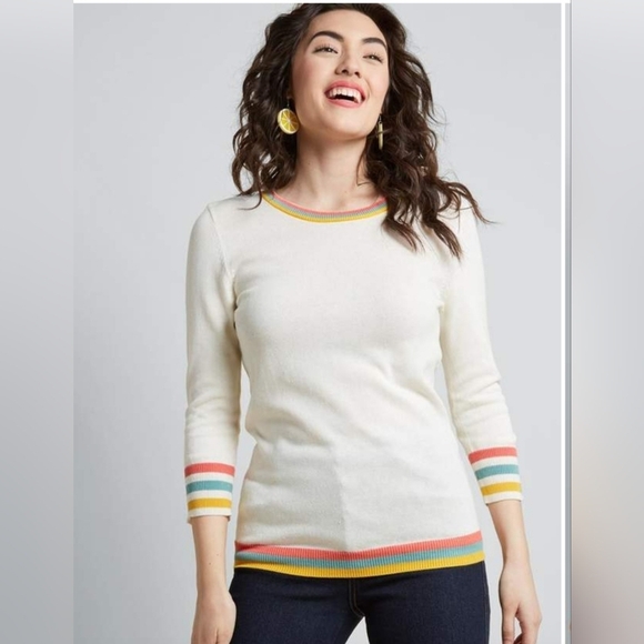 ModCloth Future Looks Vim Knit Sweater Size L - Picture 1 of 14